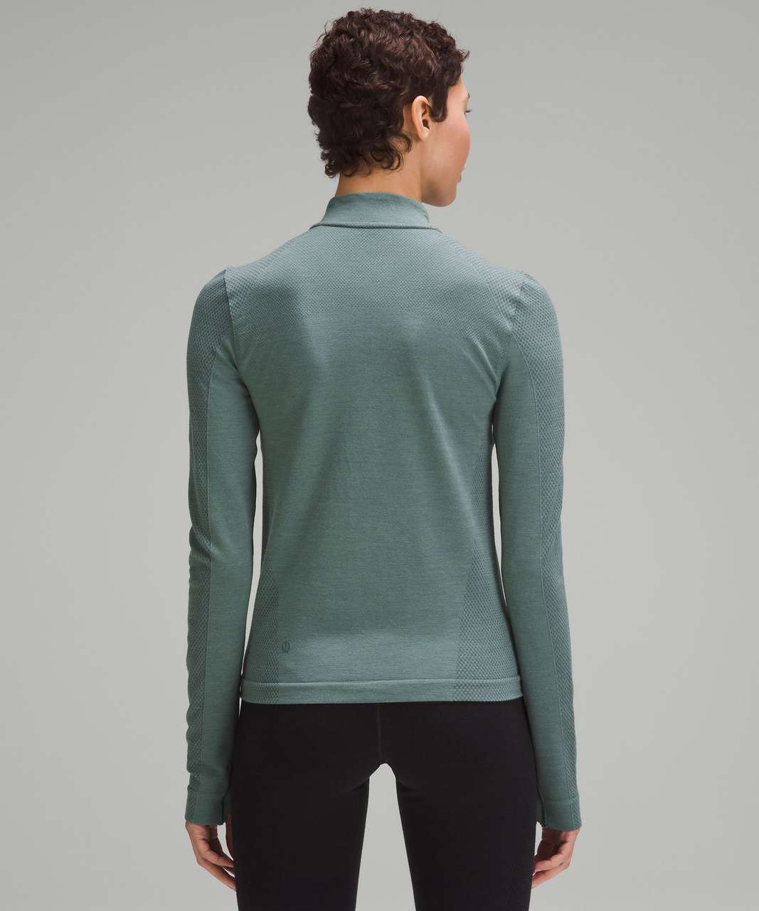 Lululemon Brushed Softstreme Ribbed Half Zip - Medium Forest - lulu fanatics