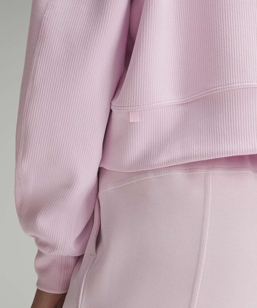 Lululemon Ribbed Softstreme Perfectly Oversized Cropped Crew - Meadowsweet Pink