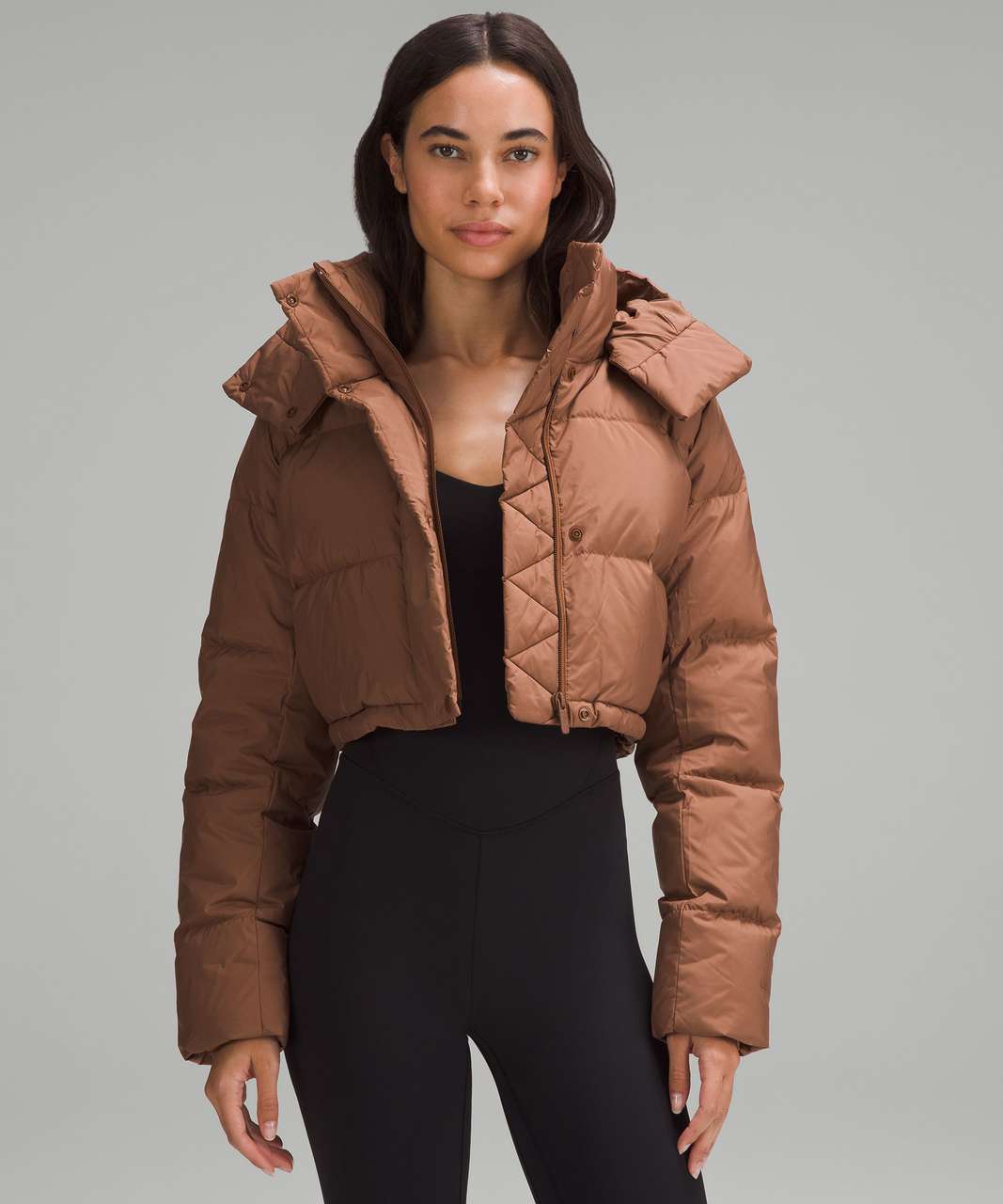 Lululemon Wunder Puff Super-Cropped Jacket - Roasted Brown - lulu fanatics