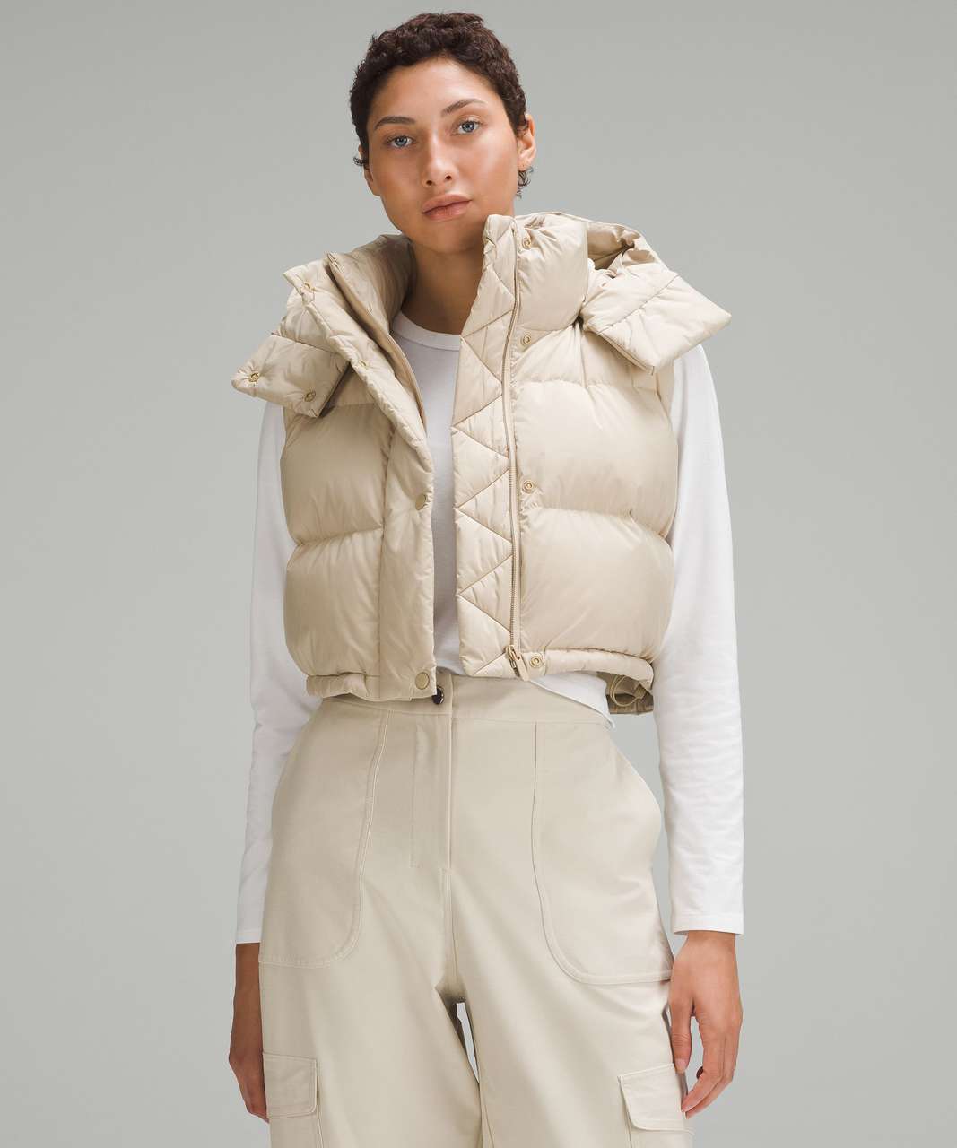 Lululemon Wunder Puff Super-Cropped Vest - Trench - lulu fanatics