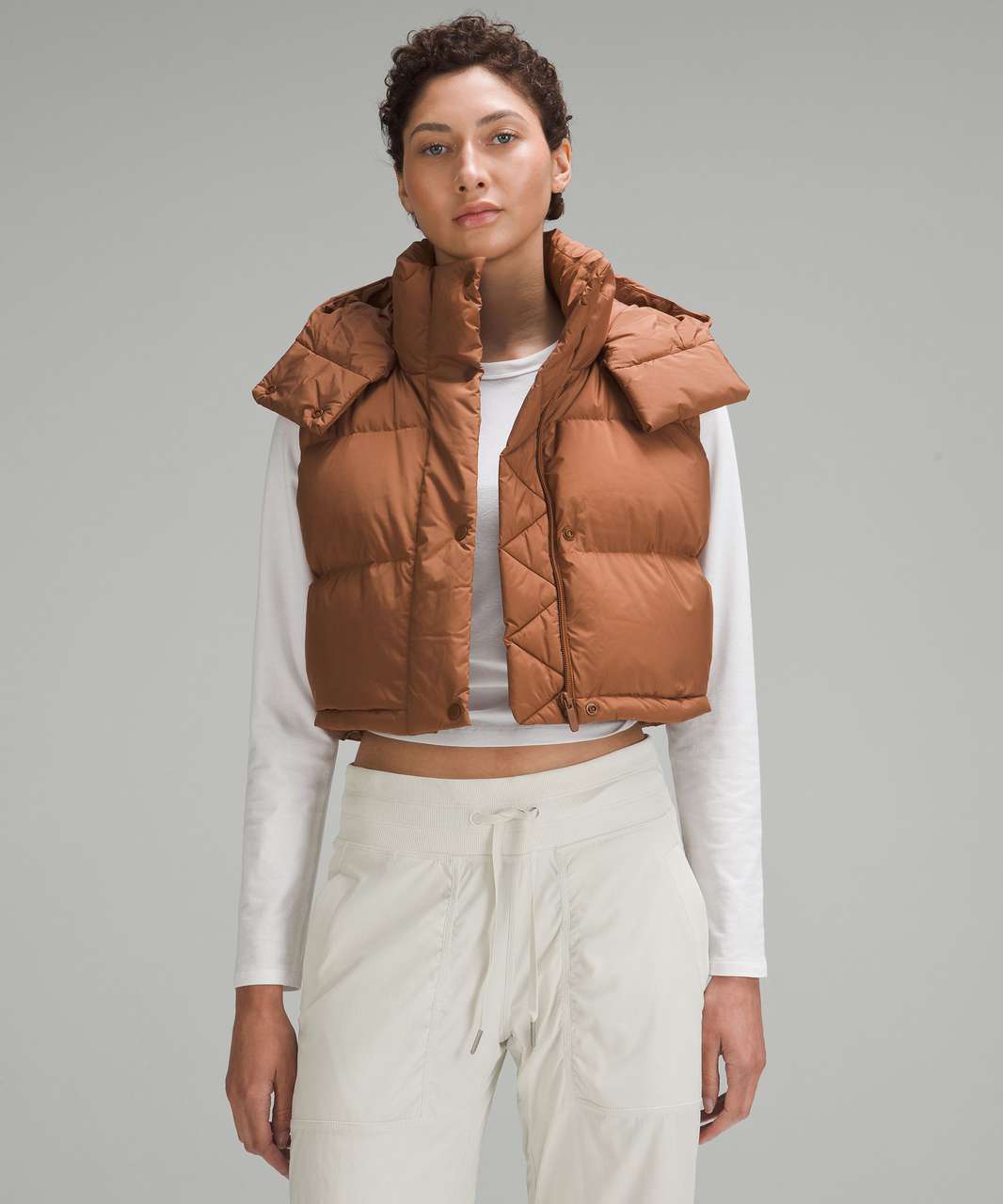 Lululemon Wunder Puff Super-Cropped Vest - Roasted Brown