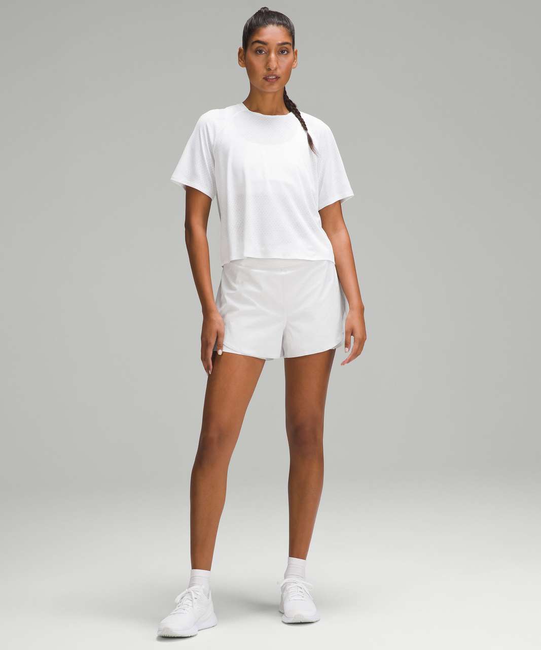 Lululemon Fast and Free 2-in-1 High-Rise Short 3 *Reflective - Light Vapor  - lulu fanatics