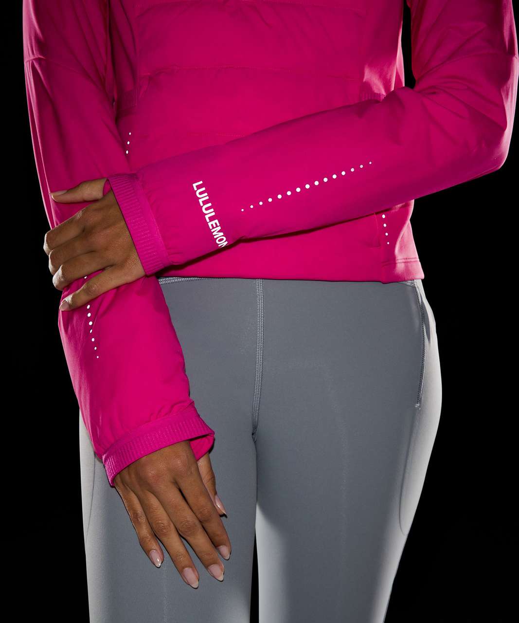 Lululemon Down for It All Cropped Half-Zip Pullover - Sonic Pink