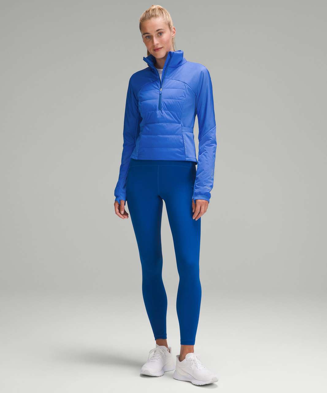 Lululemon Lightweight Half-Zip Track Pullover - Blazer Blue Tone - lulu  fanatics