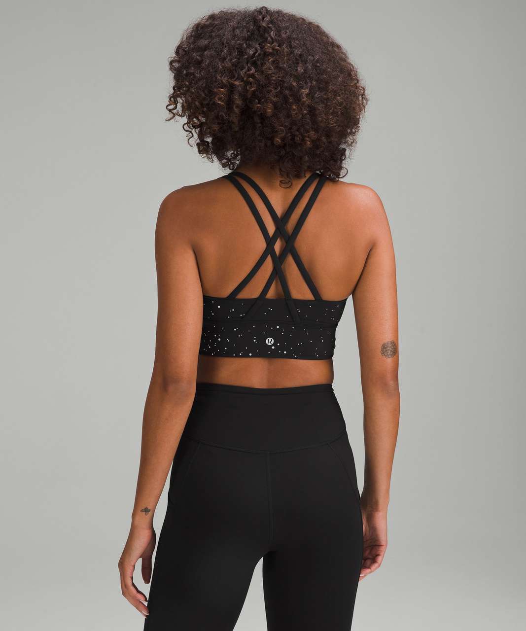 Lululemon Energy Bra Long Line *Foil - Luminosity Foil Print Black Copper  Foil - lulu fanatics