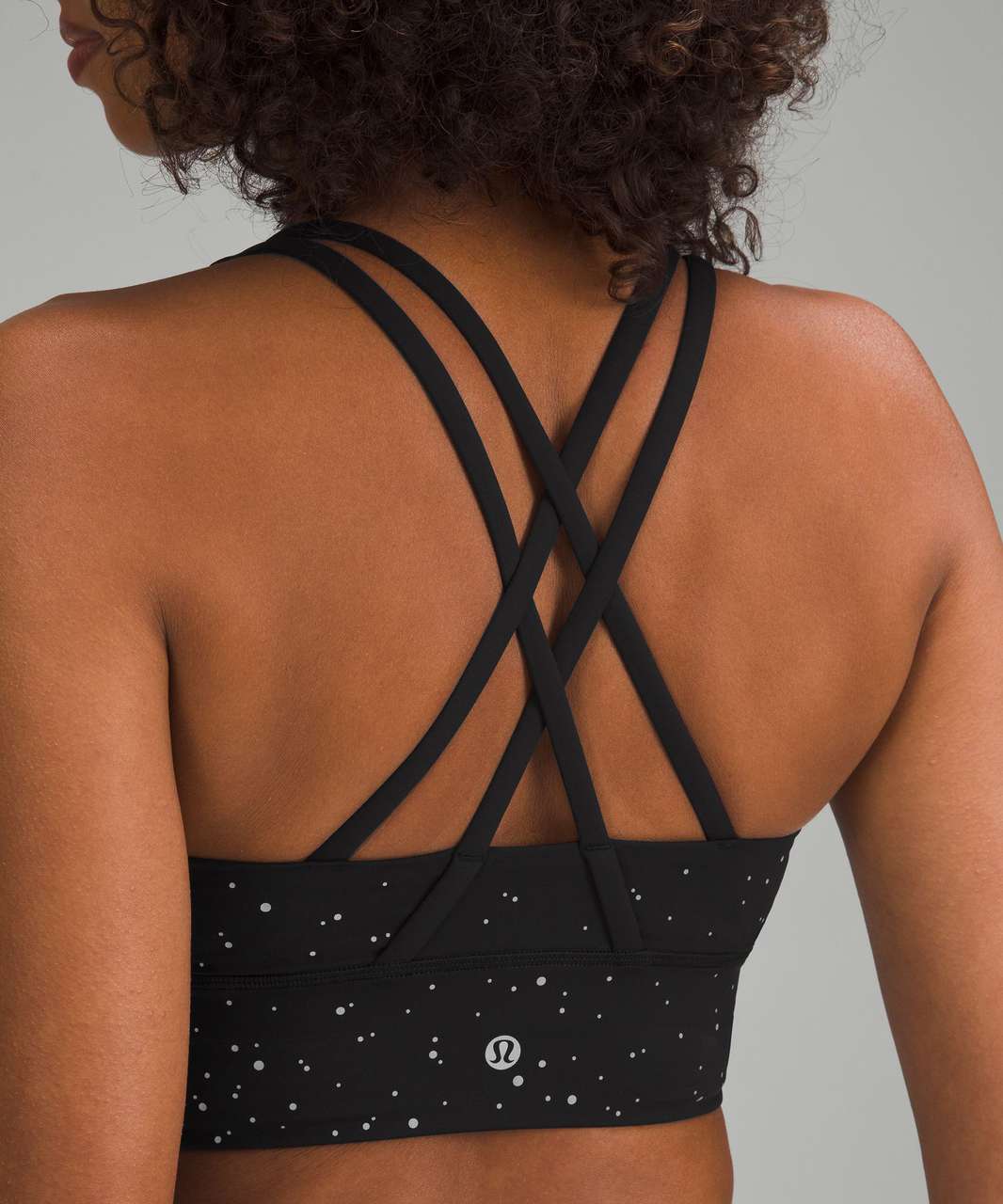 Lululemon Energy Reflective Longline Bra *Medium Support, B-D Cups - Black  - lulu fanatics