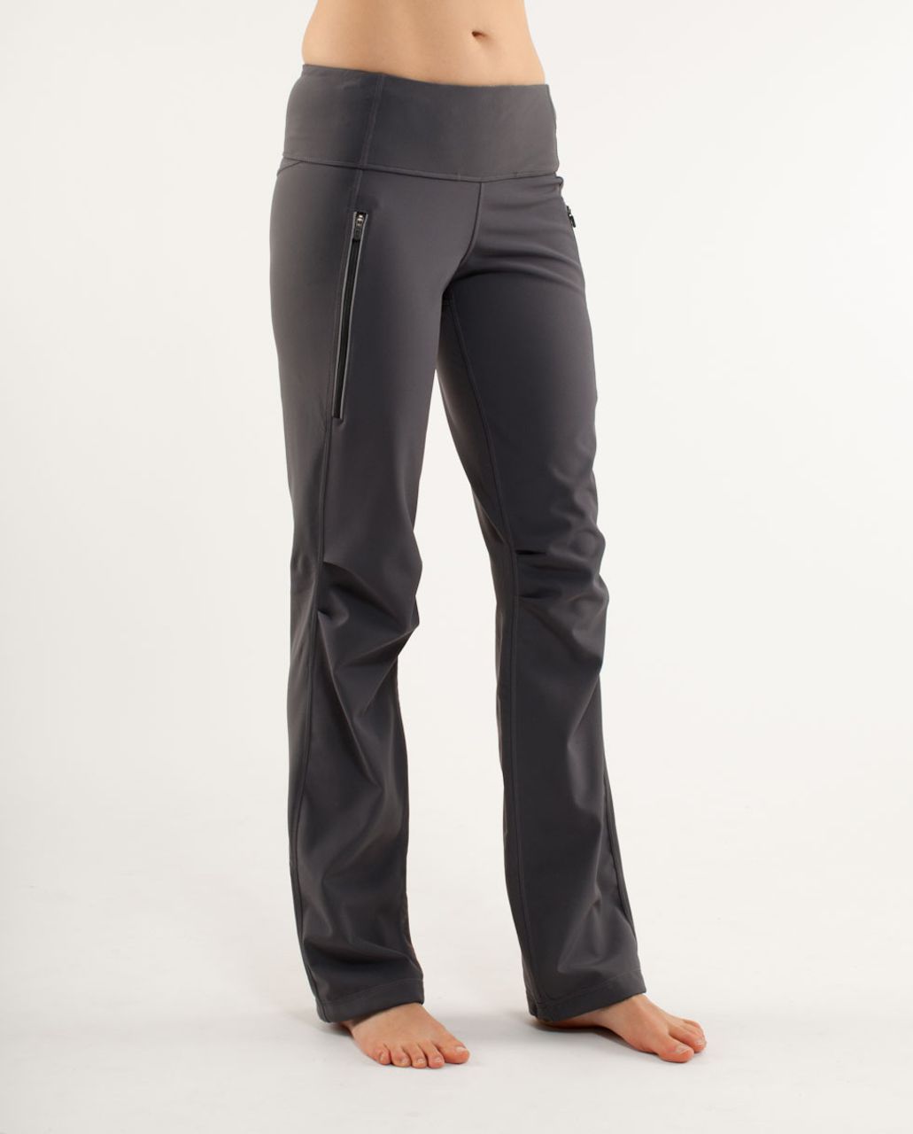 Lululemon Still Pant Yoga Relaxed Pockets Stretch Size 2 Heathered Coal