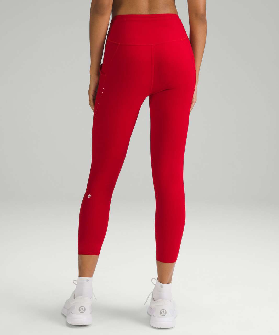 Lululemon Fast and Free High-Rise Crop 23" Pockets *Updated - Dark Red