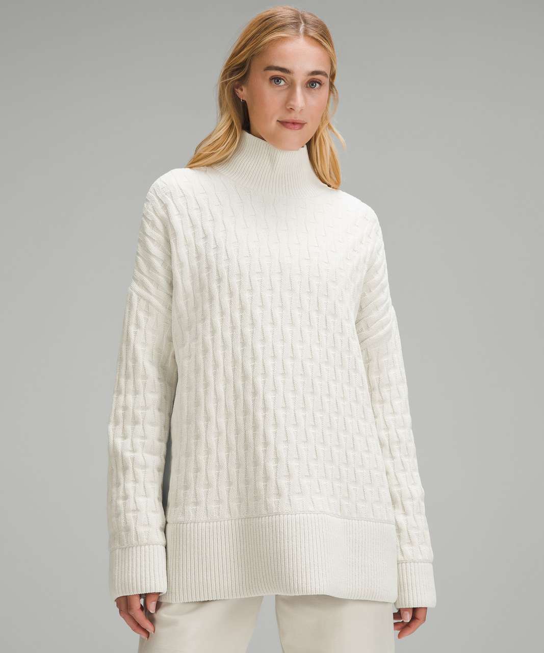 Lululemon Cable-Knit Relaxed-Fit Sweater - Bone - lulu fanatics