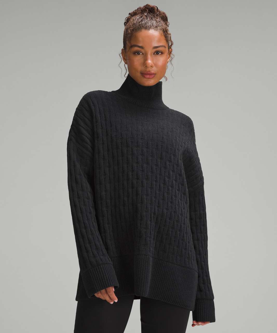 Lululemon Cable-Knit Relaxed-Fit Sweater - Black