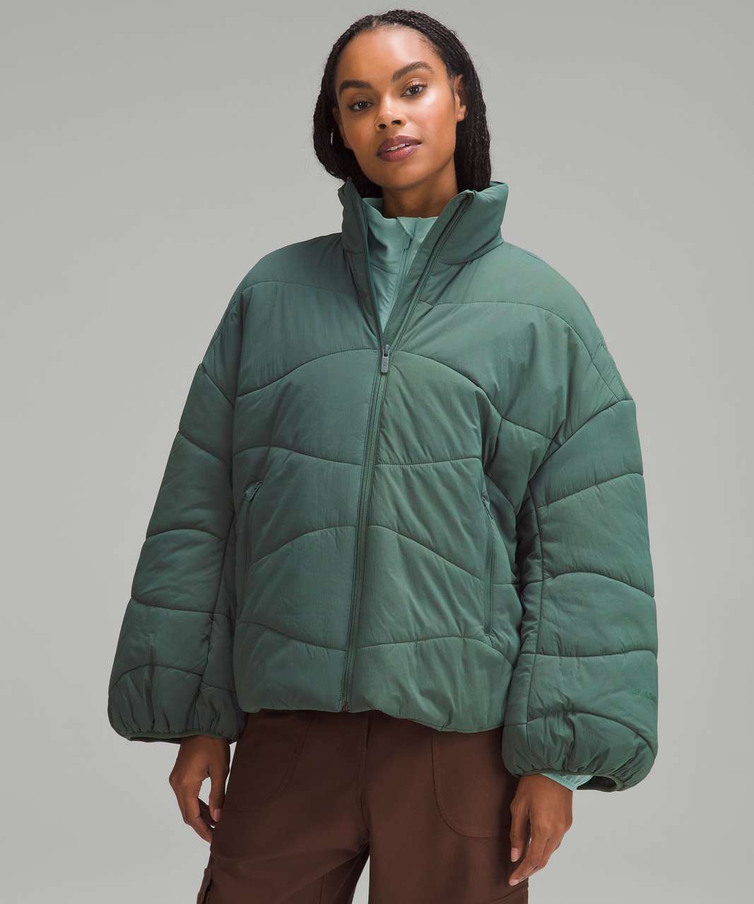 Sz 10 NWT Lululemon Wunder Puff Jacket Faded Zap Green Yellow 600 Down  Puffer