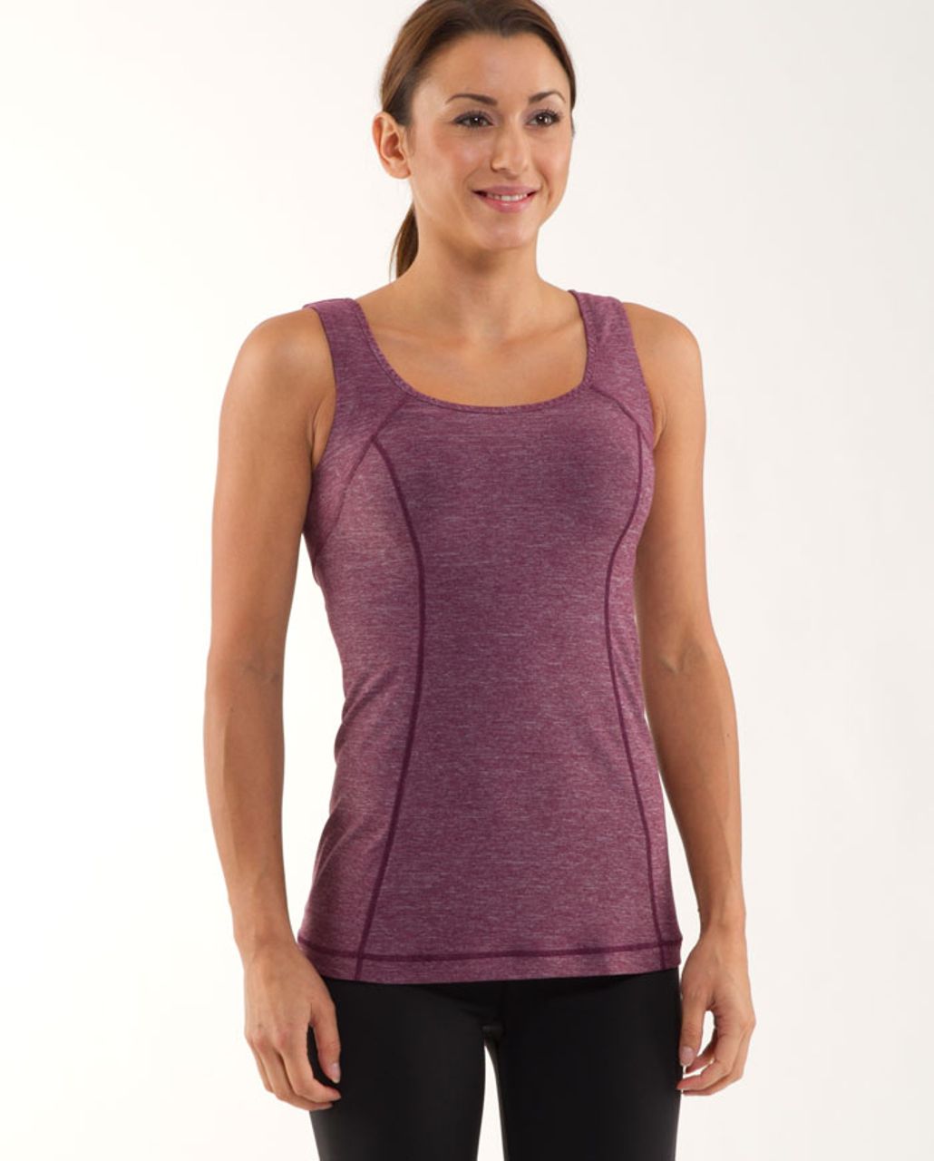 Lululemon Run Free Tank - Heathered Plum - lulu fanatics