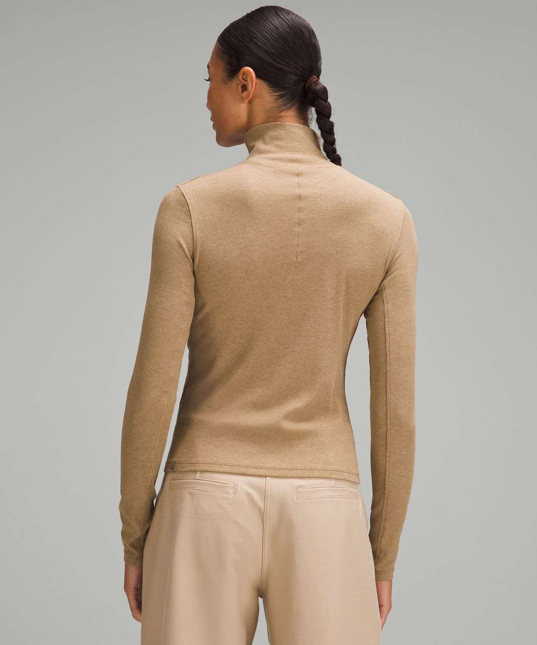 Lululemon Ribbed Wool-Blend Turtleneck - Heathered Allspice