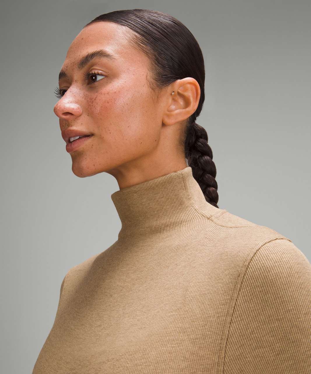 Lululemon Ribbed Wool-Blend Turtleneck - Heathered Allspice