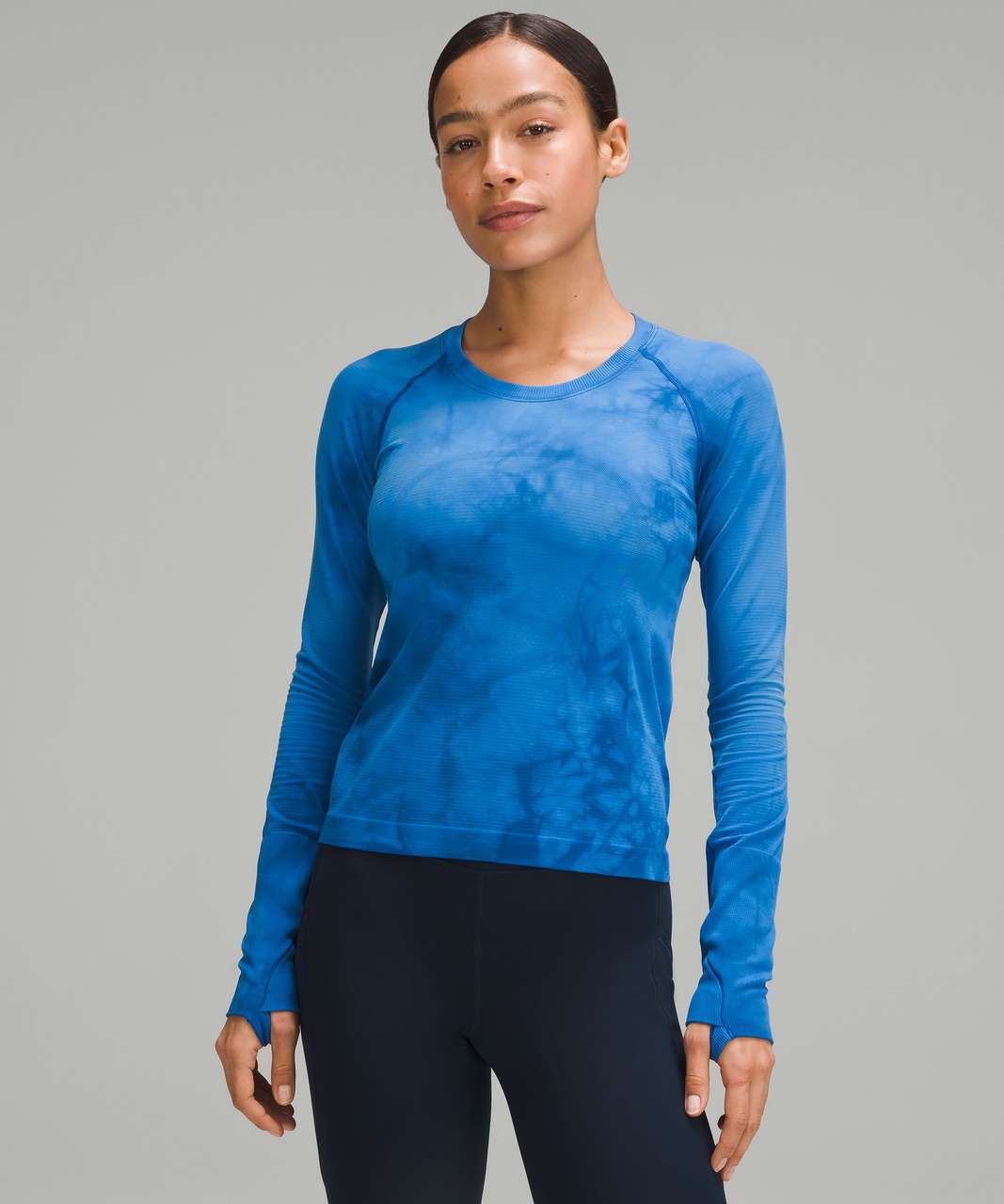 Lululemon Swiftly Tech Long-Sleeve Shirt 2.0 Race Length *Marble Dye -  Marble Dye Pipe Dream Blue / Symphony Blue - lulu fanatics