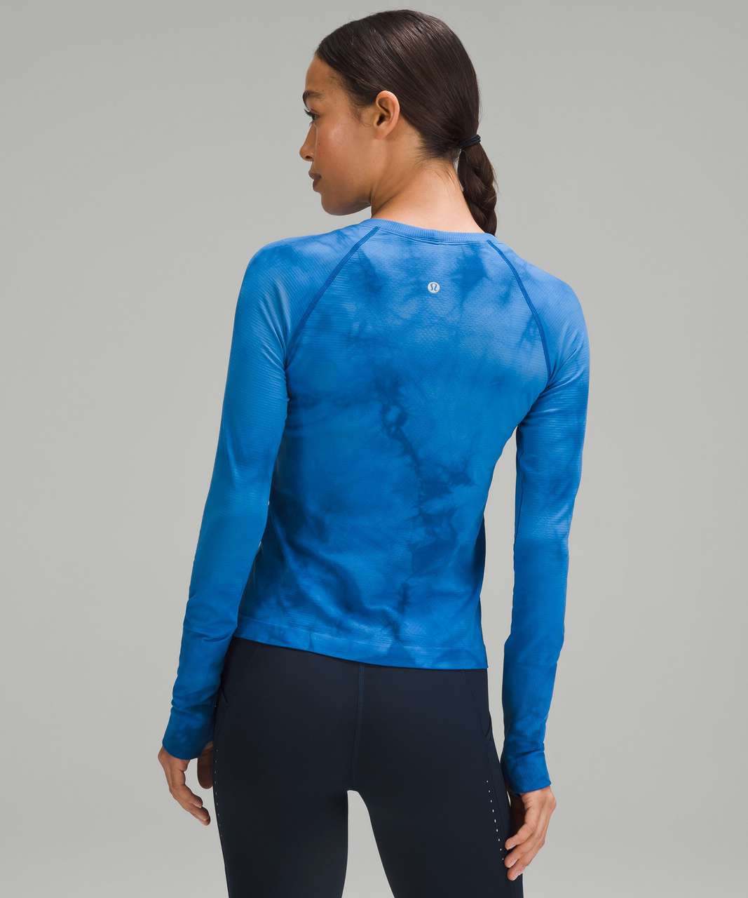 Lululemon Swiftly Tech Long-Sleeve Shirt 2.0 Race Length *Marble Dye - Marble Dye Pipe Dream Blue / Symphony Blue
