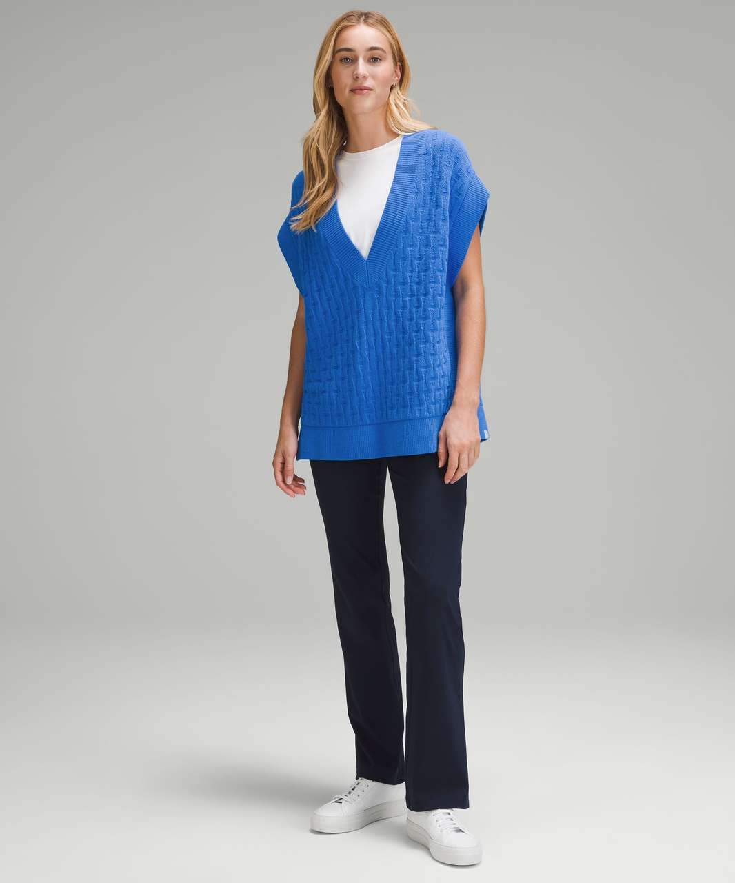 Lululemon Cable-Knit Relaxed-Fit Sweater Vest - Pipe Dream Blue