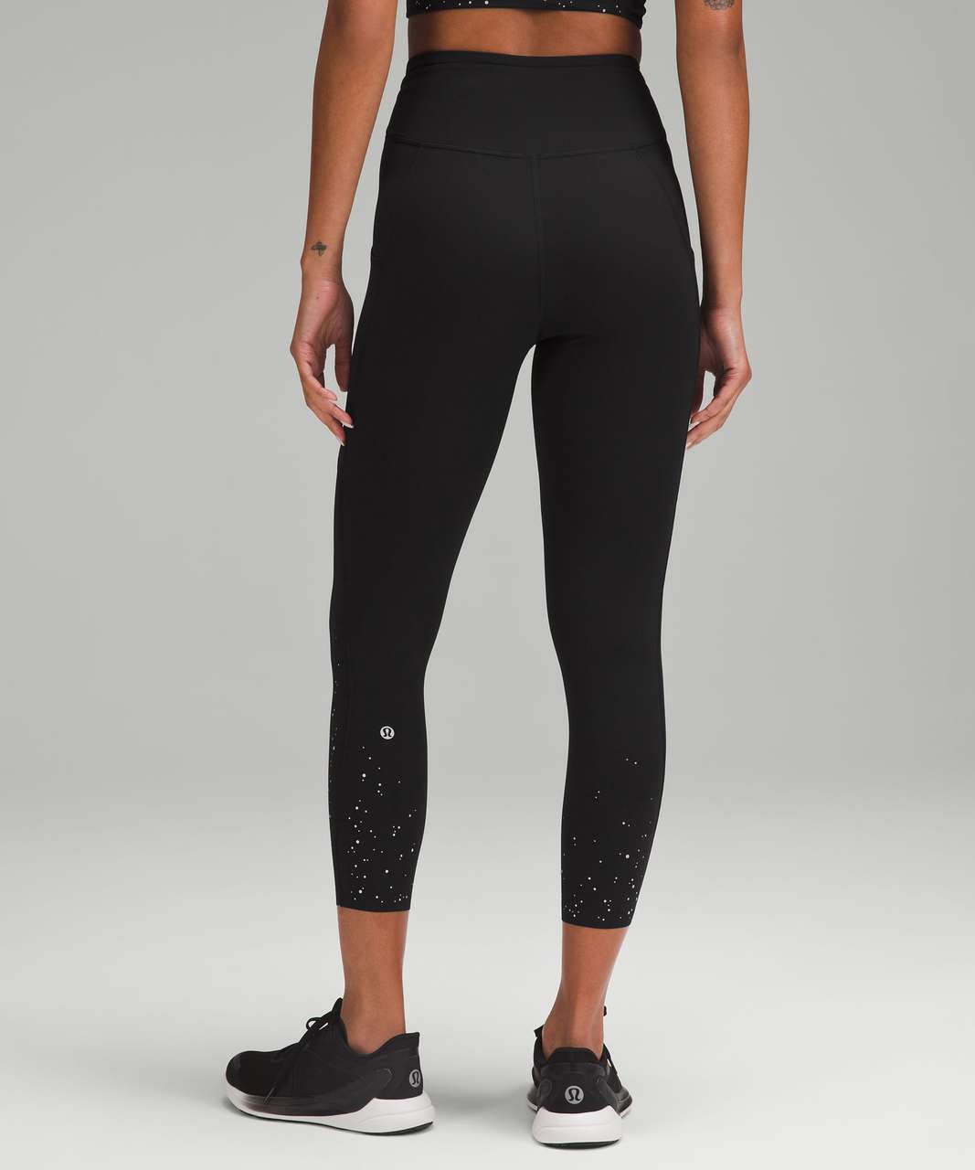 Lululemon Fast and Free Reflective High-Rise Crop 23" Pockets *Updated - Black