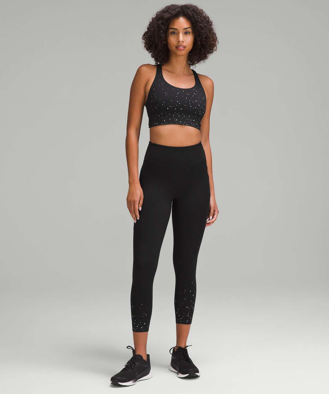 Lululemon Fast and Free Reflective High-Rise Crop 23 Pockets *Updated -  Black - lulu fanatics