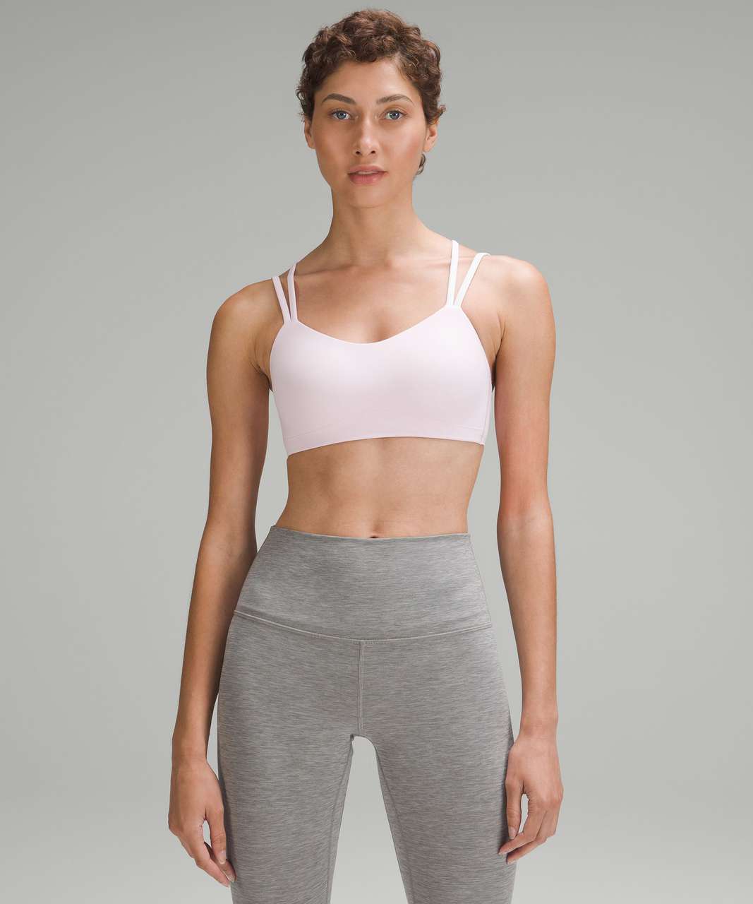 Lululemon Like a Cloud Ribbed Longline Bra *Light Support, B/C Cup -  Raspberry Cream - lulu fanatics