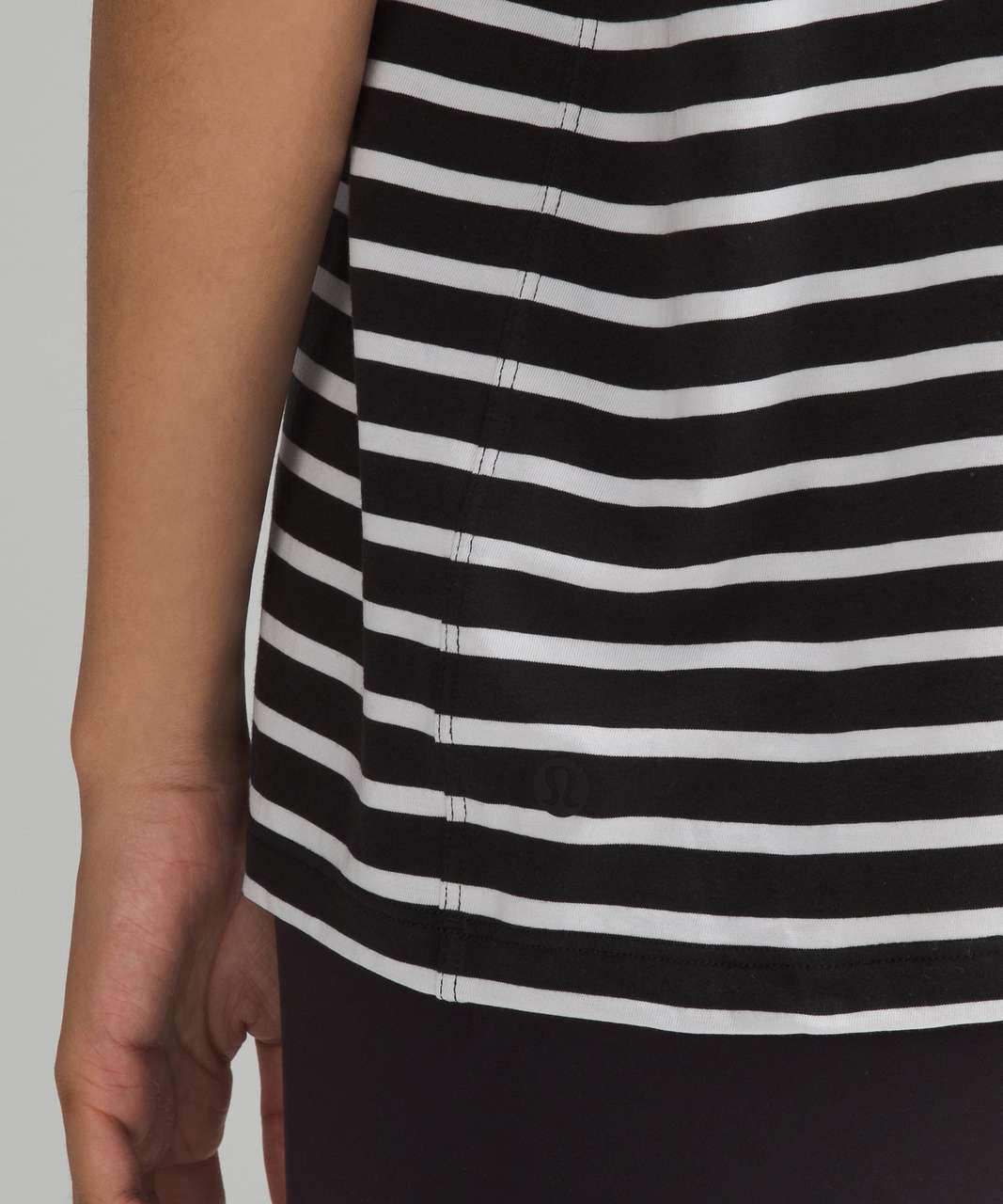 Lululemon All Yours Cotton T-Shirt - Yachtie Stripe Black White