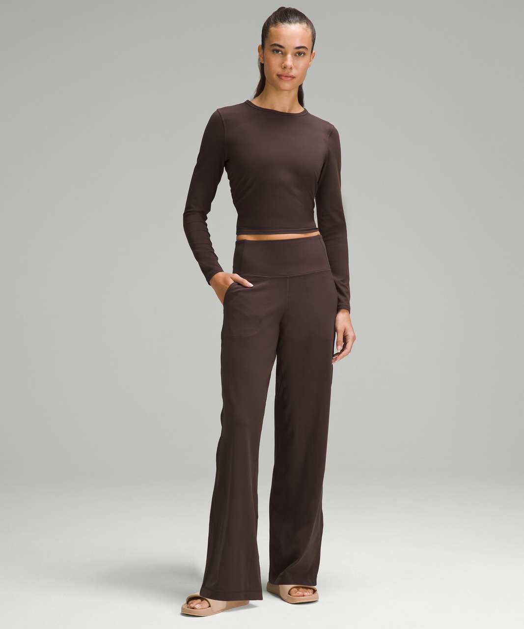 Lululemon Align High-Rise Wide-Leg Pant *Short - Espresso - lulu fanatics