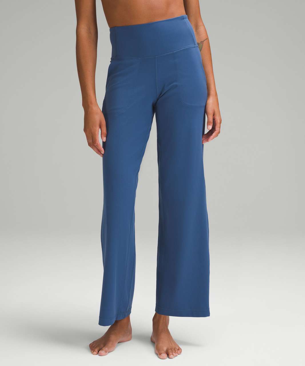 lululemon athletica, Pants & Jumpsuits, Lululemon Navy Blue Drawstring Wide  Leg Still Pants M8