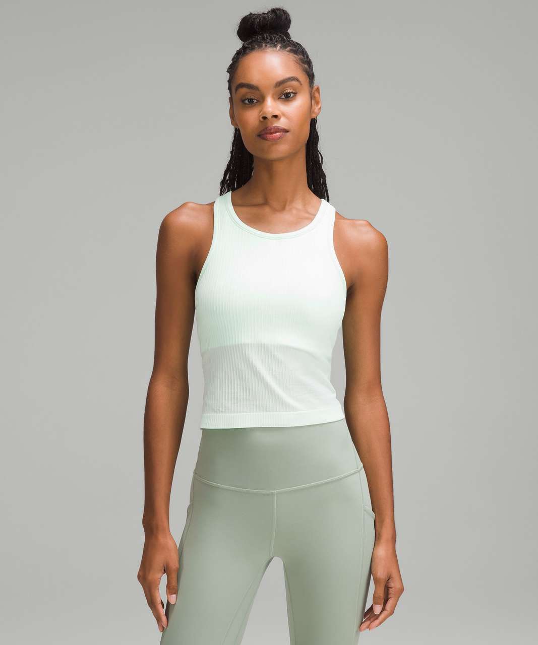 lululemon ebb to street tank - creamy mint, Women's Fashion