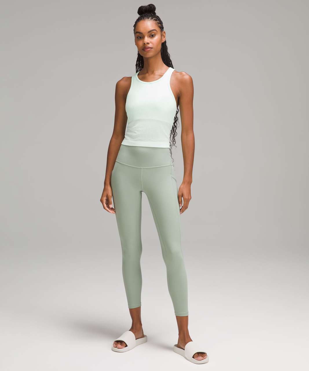 Lululemon Women Wild Mint Green Ebb to Street Tank Top Racerback Top W1AX1S  6