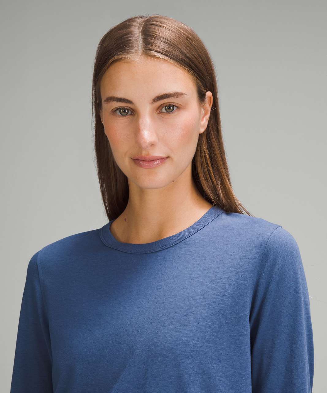 Lululemon Classic-Fit Cotton-Blend Long-Sleeve Shirt - Pitch Blue - lulu  fanatics