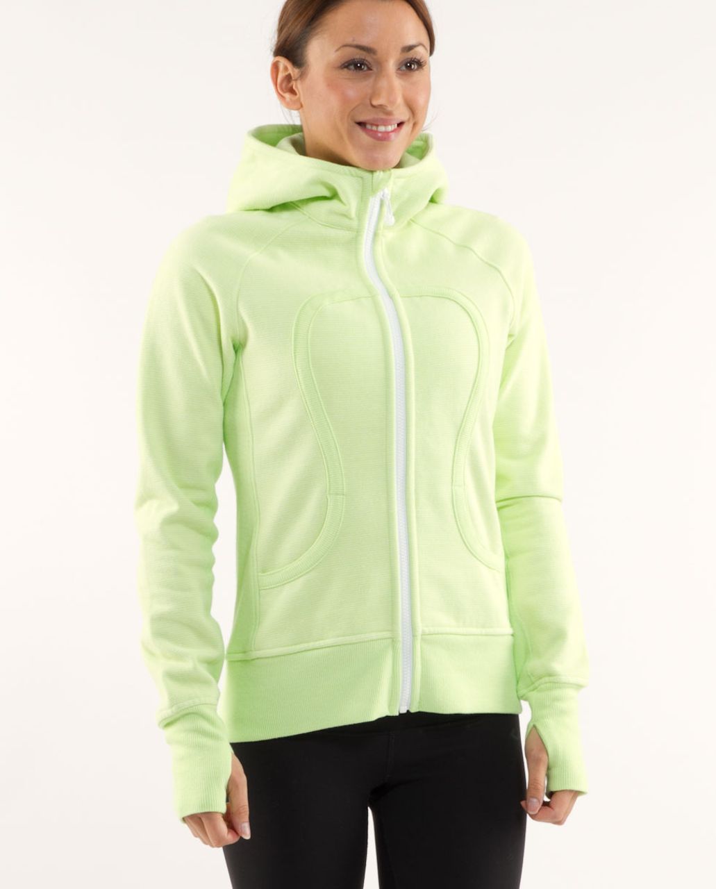 Lululemon Scuba Hoodie *Stripe - Sunny Lime /  Sunny Lime Microstripe