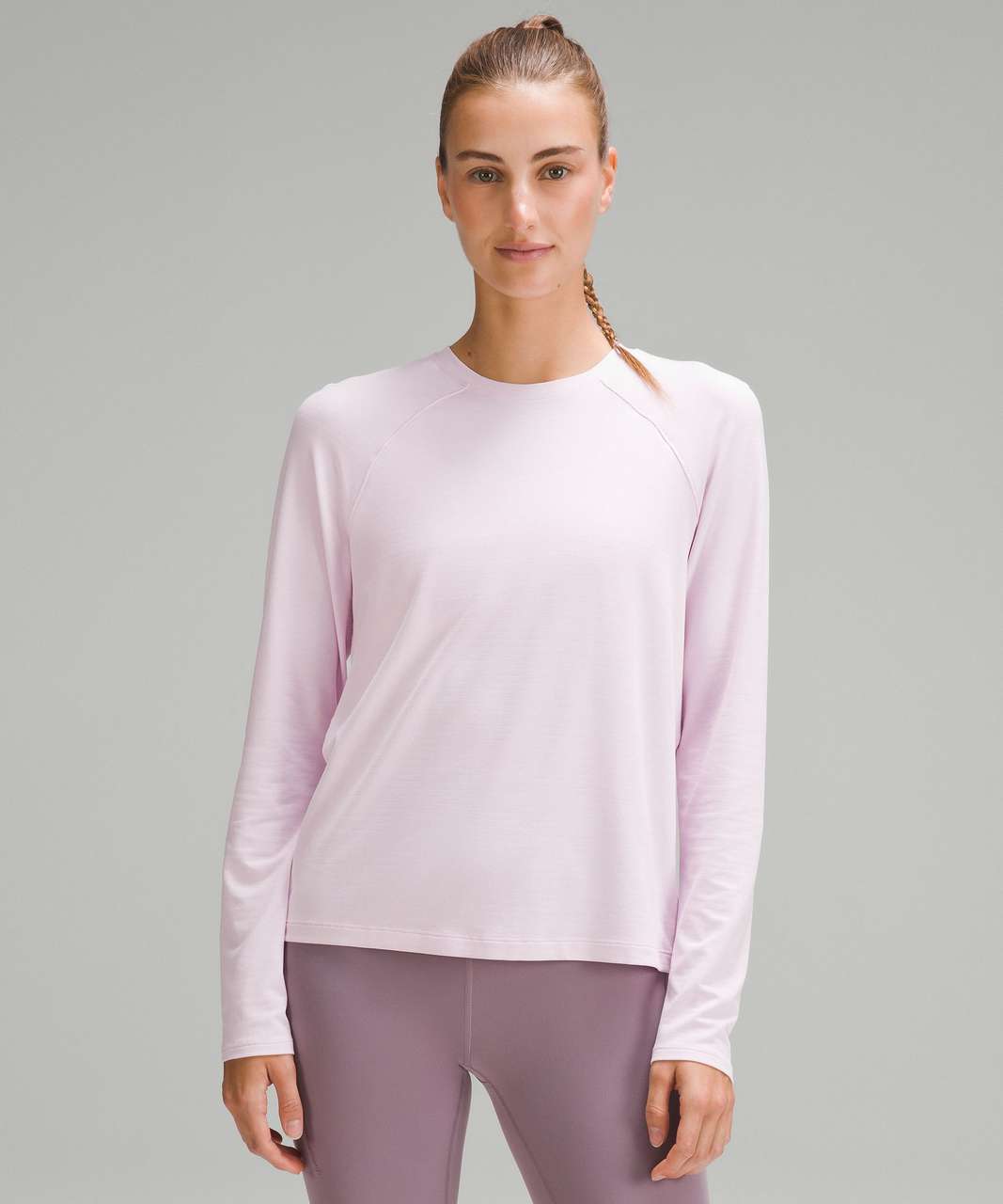 Lululemon License to Train Classic-Fit Long-Sleeve Shirt - Heathered Meadowsweet Pink