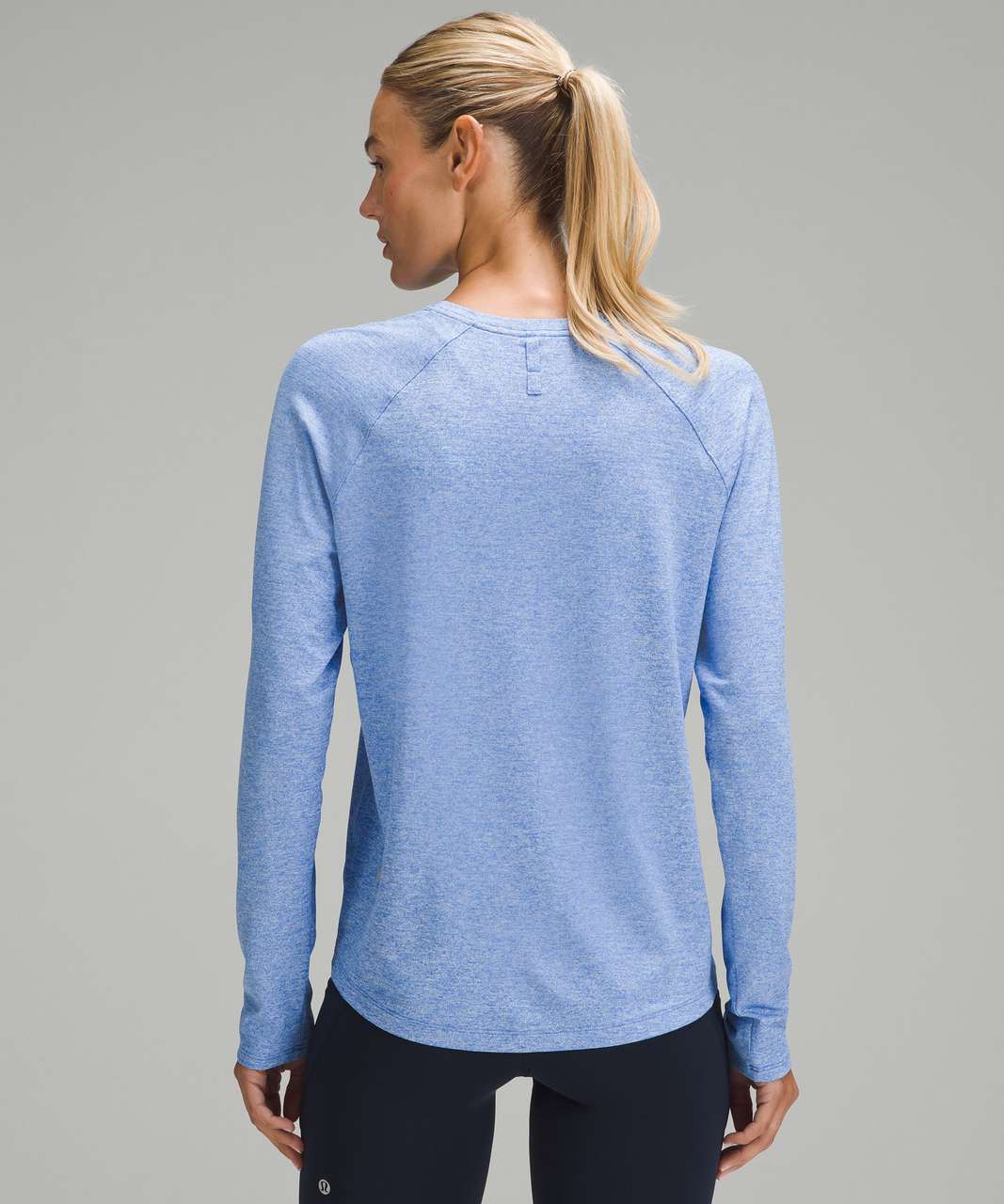 Lululemon License to Train Classic-Fit Long-Sleeve Shirt - Heathered Pipe Dream Blue