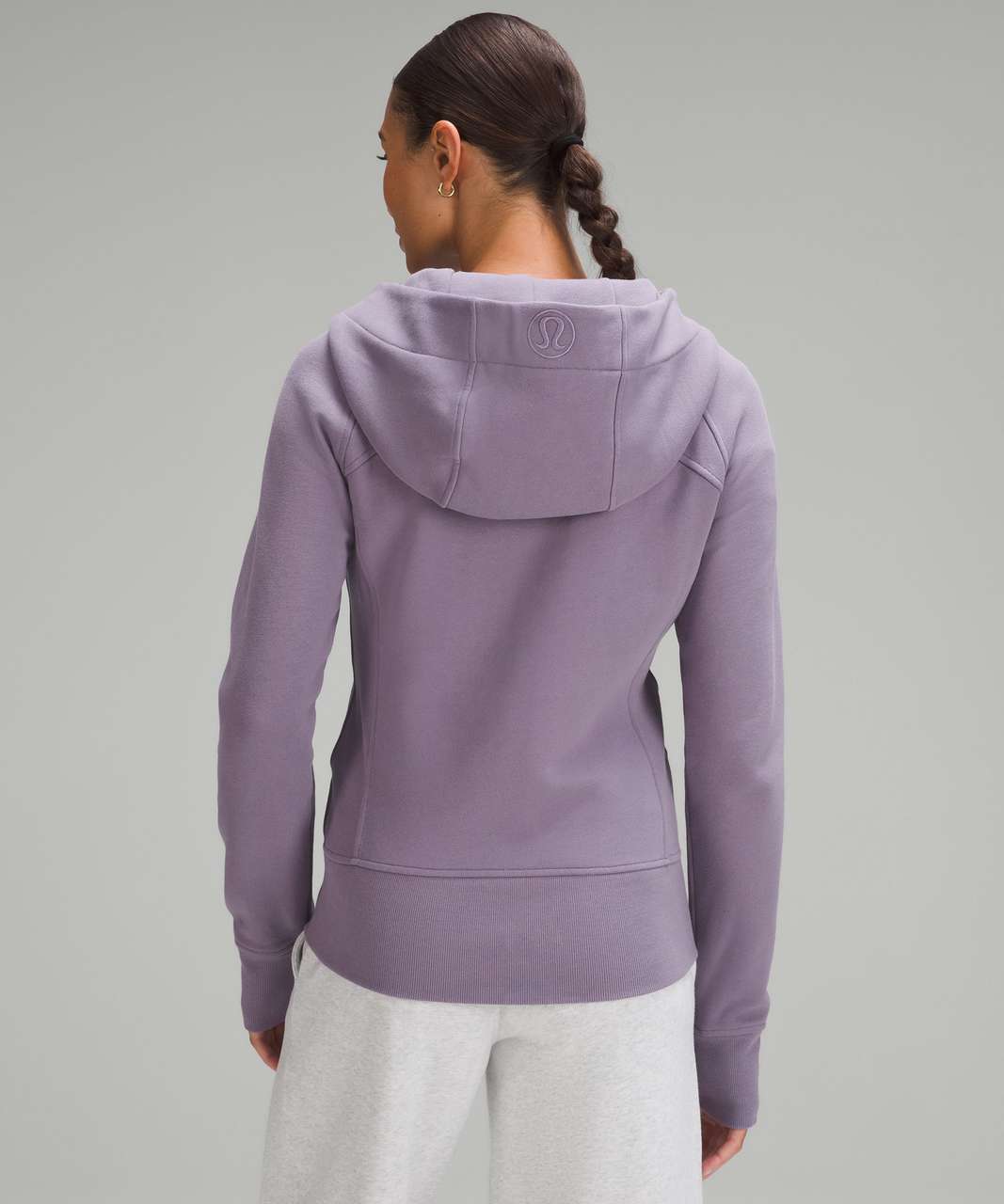 Lululemon Scuba Full-Zip Cropped Hoodie - Dark Lavender - lulu fanatics