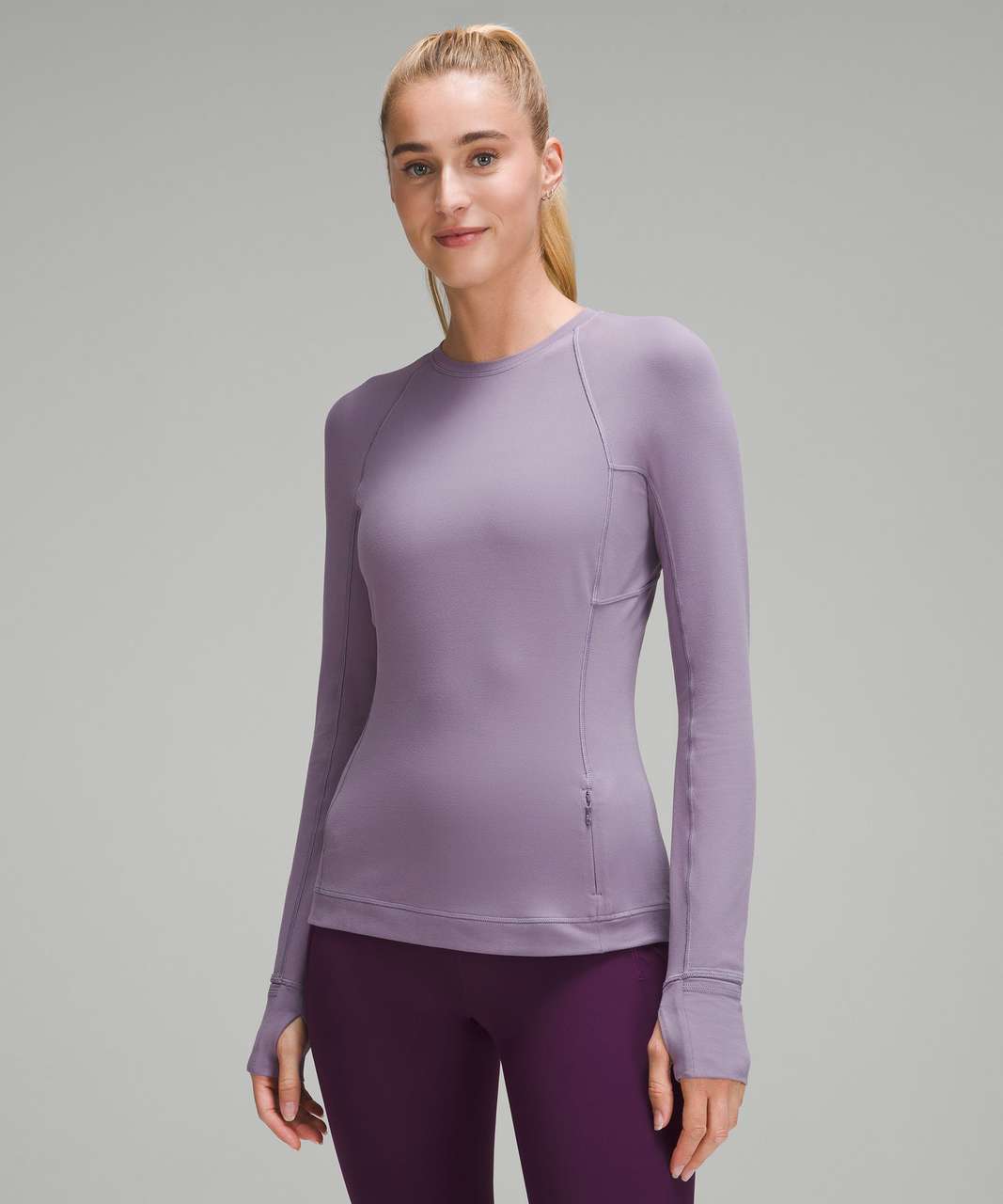 Lululemon Its Rulu Run Long-Sleeve Shirt - Purple Ash