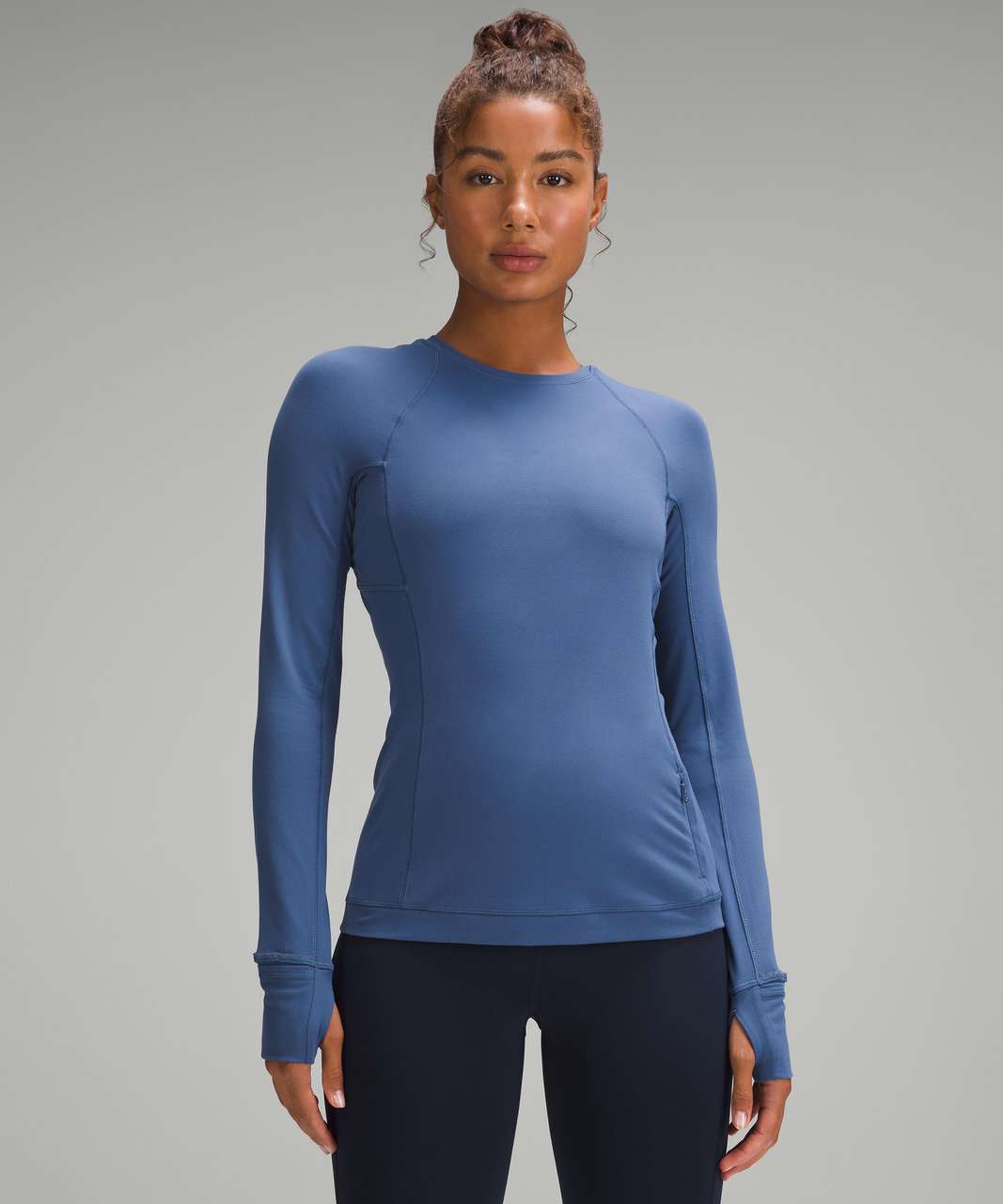 Lululemon Long Sleeve Mesh Panelled Training Long Sleeve Size 8 Periwinkle  Blue