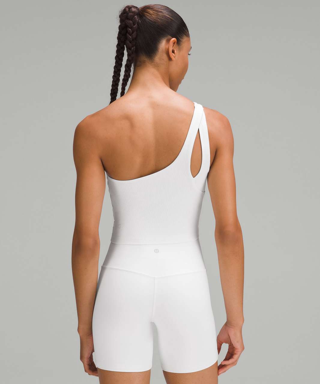 Lululemon Ribbed Nulu Asymmetrical Yoga Tank Top - White