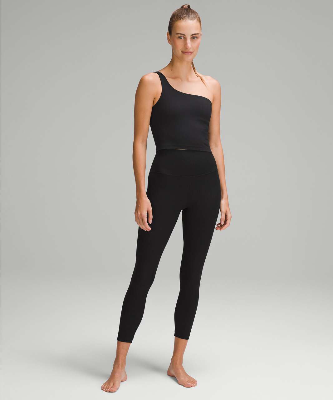 Lululemon Ribbed Nulu Asymmetrical Yoga Tank Top - Black