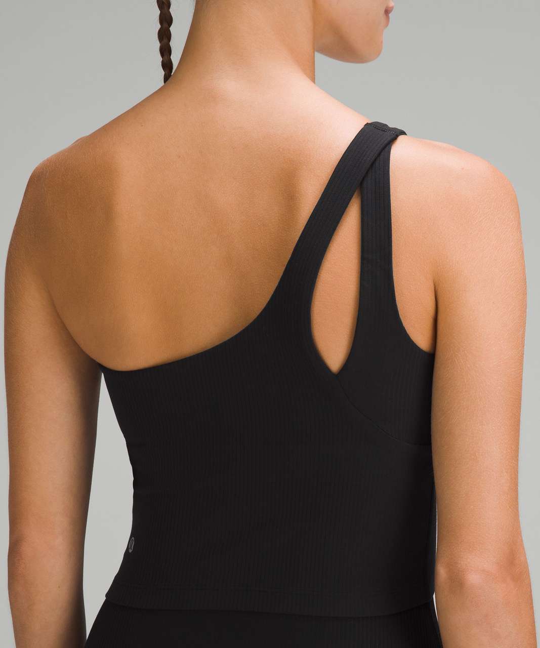 Lululemon Ribbed Nulu Asymmetrical Yoga Tank Top - Black