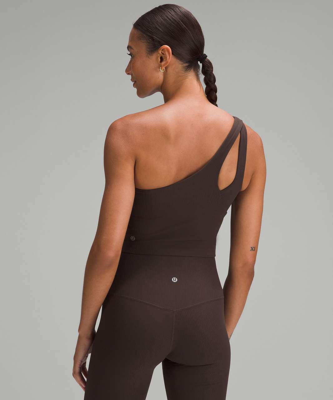 Lululemon Ribbed Nulu Asymmetrical Yoga Tank Top - Espresso