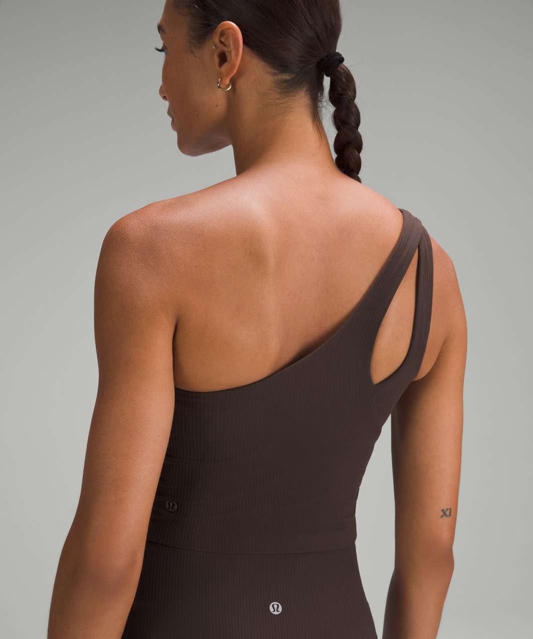 Lululemon Ribbed Nulu Asymmetrical Yoga Tank Top - Espresso