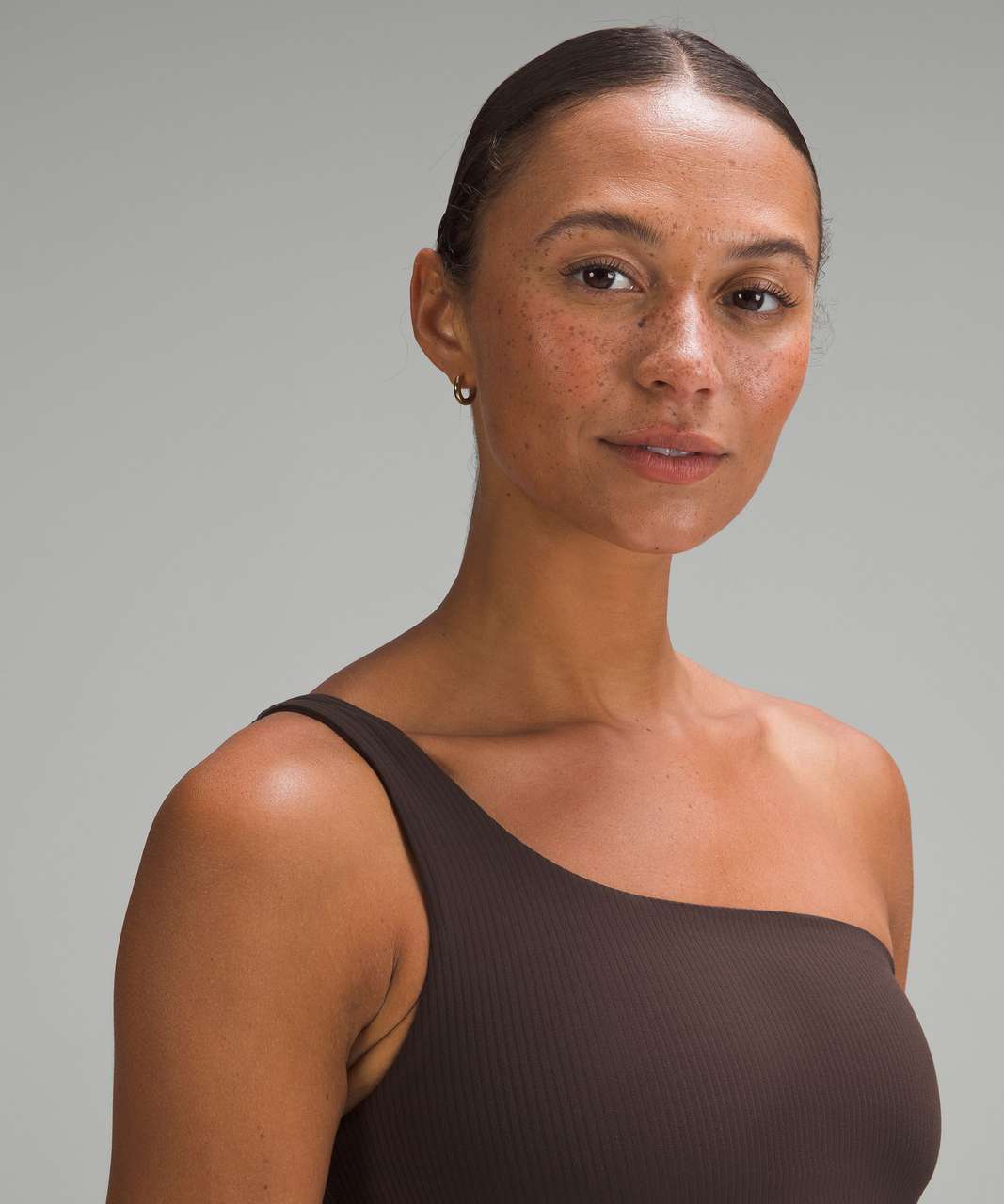 Lululemon Ribbed Nulu Asymmetrical Yoga Tank Top - Espresso