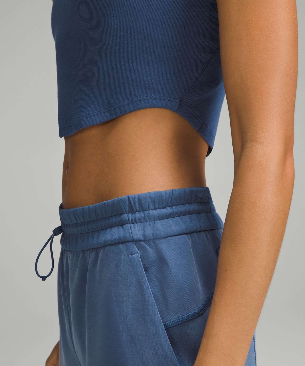 Lululemon Hold Tight Cropped Tank Top - Pitch Blue - lulu fanatics