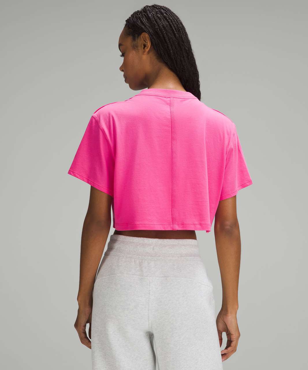 Lululemon All Yours Cropped T-Shirt - Sonic Pink - lulu fanatics