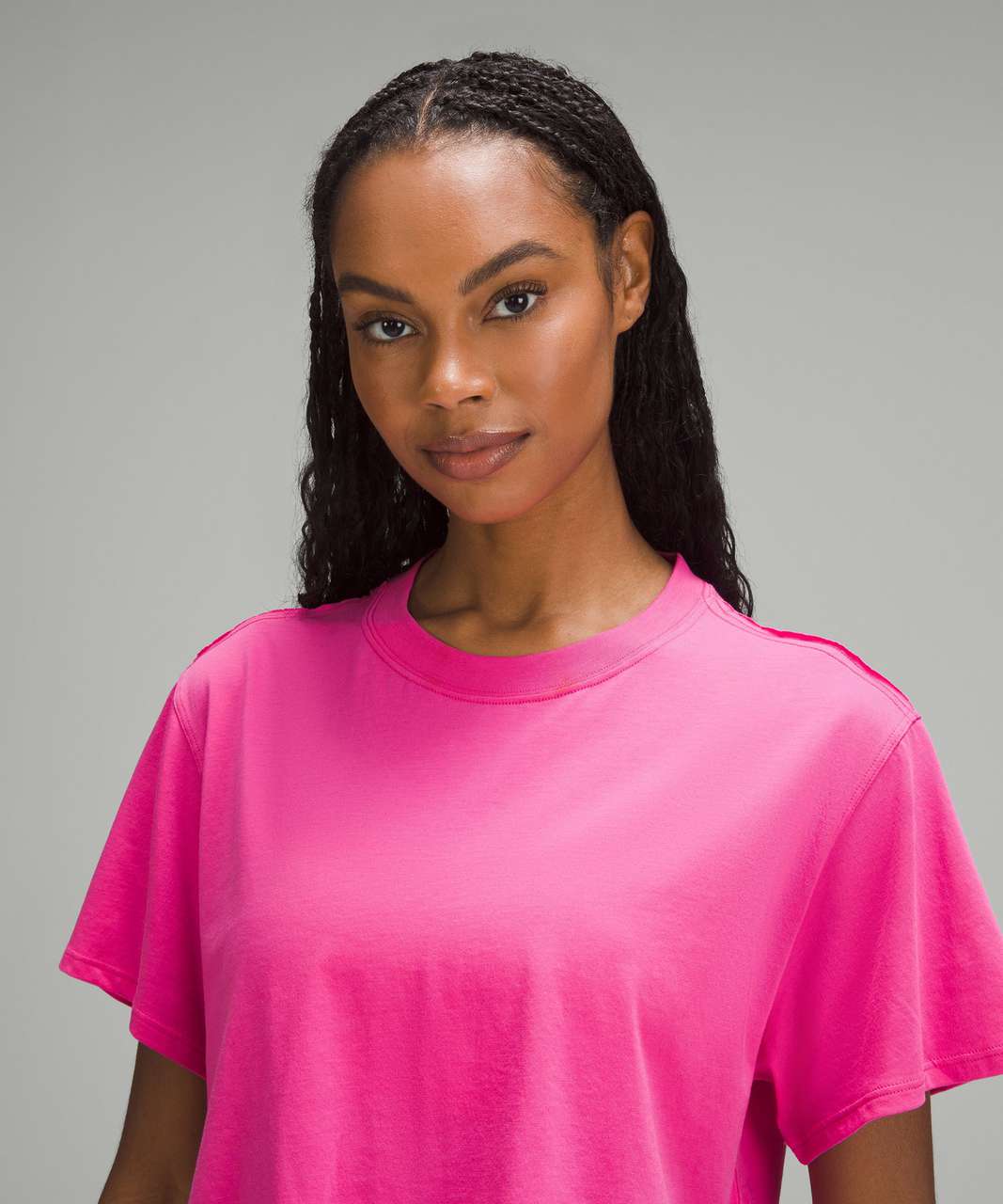 Lululemon All Yours Cropped T-Shirt - Sonic Pink - lulu fanatics