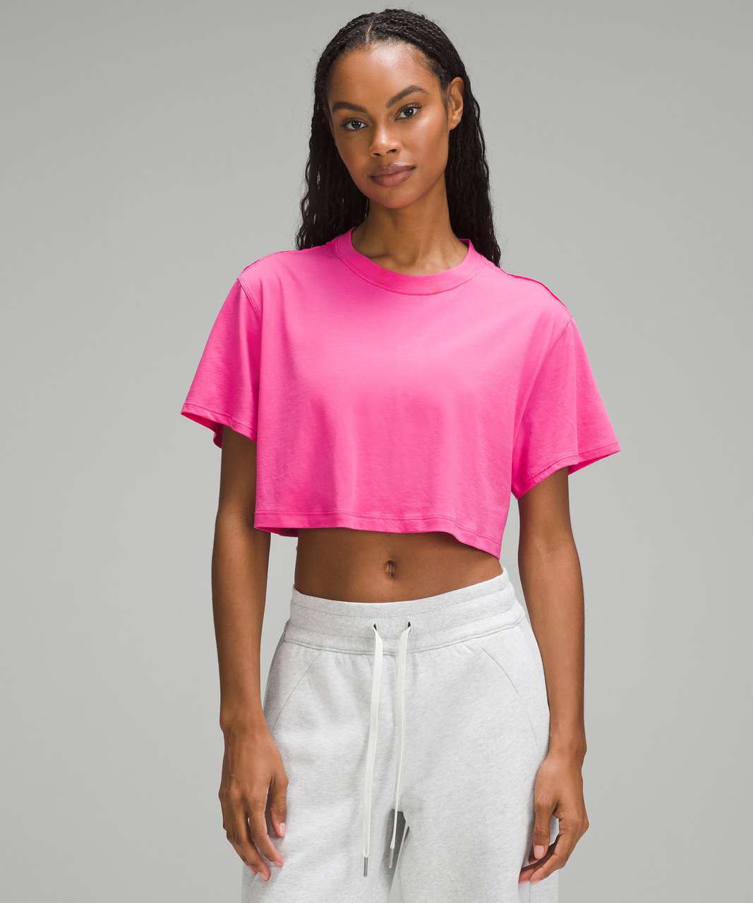 Lululemon All Yours Cropped Hoodie - Sonic Pink - lulu fanatics