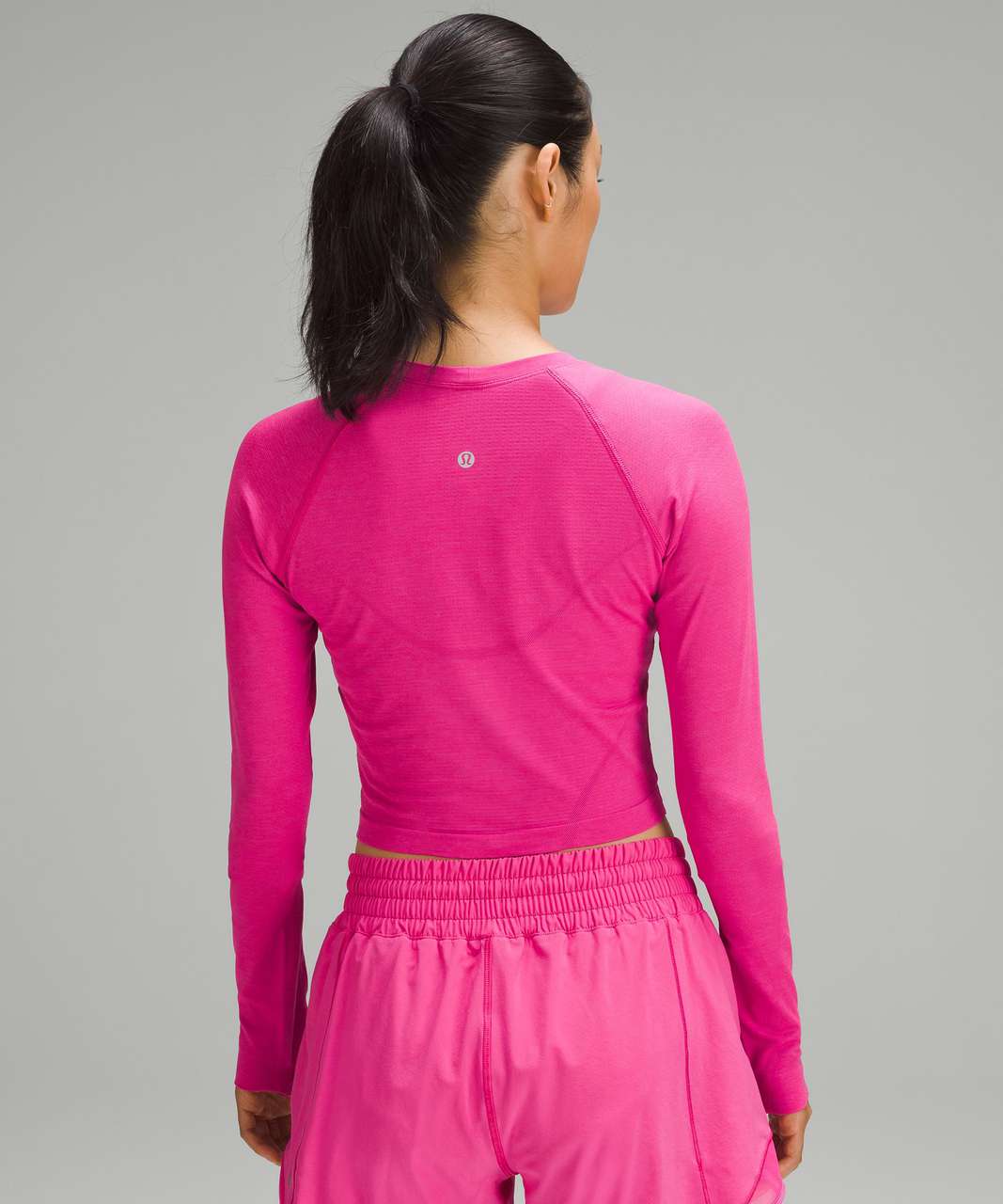 Lululemon Swiftly Tech Cropped Long-Sleeve Shirt 2.0 - Sonic Pink / Sonic Pink