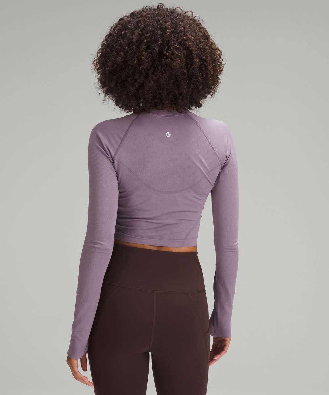 Lululemon Swiftly Tech Cropped Long-Sleeve Shirt 2.0 - Purple Ash / Purple Ash