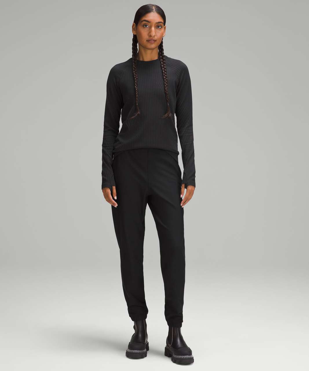 Lululemon Rest Less Pullover - Aerial Current Black / Black