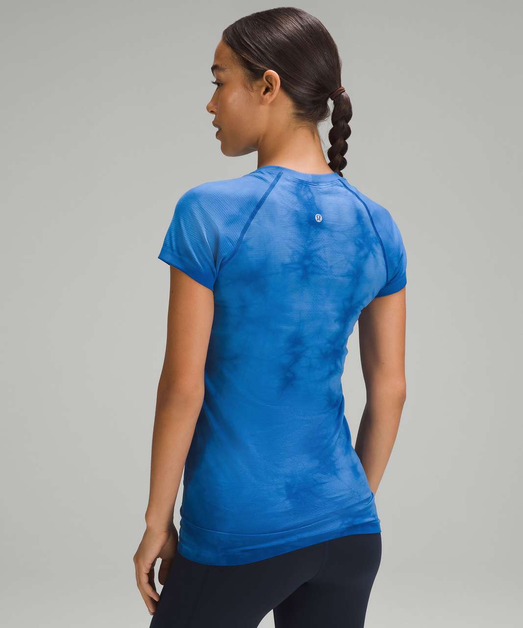 Lululemon Swiftly Tech Short-Sleeve Shirt 2.0 - Marble Dye Pipe Dream Blue / Symphony Blue